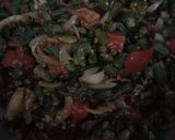 A picture of step 3 of Achari Bhindi 🌿🏵🌿.