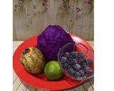 Foto langkah ke 2 dari resep Diet Juice Blueberry Purple Cabbage Guava Lime.