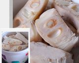 Hình bước làm 1 của món MÍT non trộn kiểu Quảng Trị (Mít thấu)