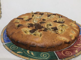 Torta de banana y chocolate 70 % amargo