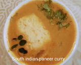 A picture of step 5 of South Indian style paneer curry.