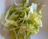 A picture of step 1 of Greek salad.
