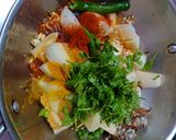 A picture of step 2 of Kura Dosakaya Chutney or Andhra Budamkaya Chutney.