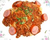 Foto del paso 3 de la receta: Tallarines con salsa de carne y chorizo
