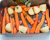 A picture of step 9 of Roast Chicken with Potatoes & Carrots.