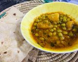 A picture of step 19 of Alu matar gravy.