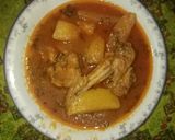 A picture of step 10 of Aloo gosht.
