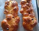 Foszlos fonott mazsolás kalács recept fázis 4 fotója