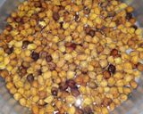 A picture of step 2 of Blackened Boondi Chaat.