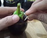 A picture of step 6 of Bharwan baingan (Stuffed Brinjal).
