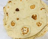A picture of step 4 of Tortilla Bread or Shawarma Bread.