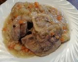 A picture of step 4 of Ossobuco with Vegetables.