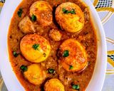 A picture of step 5 of Egg Potato Masala Curry.