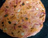 A picture of step 4 of Beetroot Thepla.