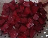 A picture of step 1 of Beetroot doughnuts.