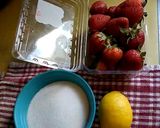 A picture of step 1 of Sweet Tangy Strawberry and Nut Crumble Bar.