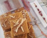 A picture of step 10 of Besan burfi.