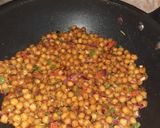 A picture of step 4 of Chilli Chana with tea.