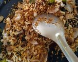 A picture of step 2 of Snake gourd theeyal Kerala style.