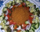 A picture of step 2 of Moringa salad.