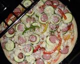 A picture of step 6 of Homemade Vegs/Smokies Pizza.