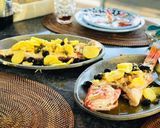 A picture of step 4 of Whole Baked Fish with potatoes and olives.