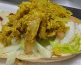 Foto del paso 5 de la receta: Sándwich🥪de pollo🍗y vegetales frescos🥙🌯🥗