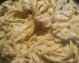 A picture of step 7 of Simple Fried Chicken Fettuccine Alfredo.