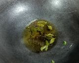 A picture of step 2 of Beans Thoran.