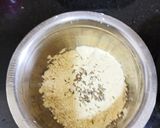 A picture of step 1 of Methi Gota and Patri Bhajiya.