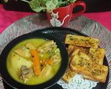 A picture of step 7 of Protein Rich Healthy Chicken Stew With Garlic Bread.