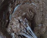 A picture of step 4 of Easy Eggless whole wheat chocolate cake.