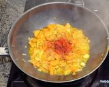 A picture of step 3 of Oven-Baked Stuffed Peppers with Textured Soy.