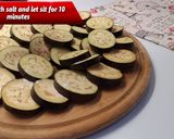 A picture of step 1 of Crispy Eggplant Rounds with a Creamy Cheese Filling 🍆.