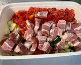Une image de l'étape 6 de Courgettes et tomates au lard et persil.