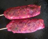 A picture of step 3 of Beetroot kebabs.