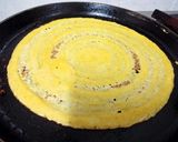 A picture of step 2 of Besan rava paper dosa.