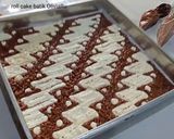 Foto langkah ke 4 dari resep Roll cake brownies batik.