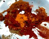 A picture of step 2 of Katla fish biryani in electric rice cooker.