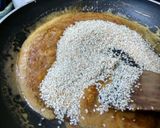 A picture of step 6 of Til ki chikki.