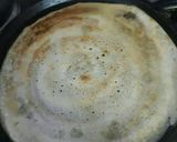 A picture of step 14 of Sambhar dosa with coconut chtni and sauce.