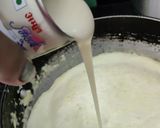 A picture of step 1 of Kesari milk peda.