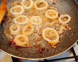 A picture of step 2 of Calamari Rings with Spiced Breadcrumbs and Arugula.