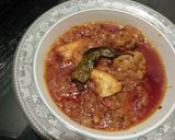 A picture of step 4 of Achari Chicken 😃😃.