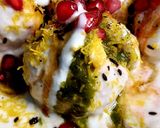 A picture of step 3 of Dahi Bhalla.
