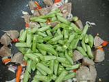 Tumis buncis, bakso, tahu