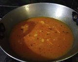A picture of step 4 of ChhenaTarkary (Curry).