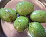 A picture of step 1 of Raw Mango Aam Papad.