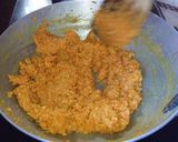 A picture of step 3 of Gajorer sandesh.