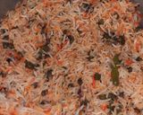 A picture of step 4 of Hara Chana Biryani.